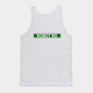 Robot Rd Street Sign Tank Top